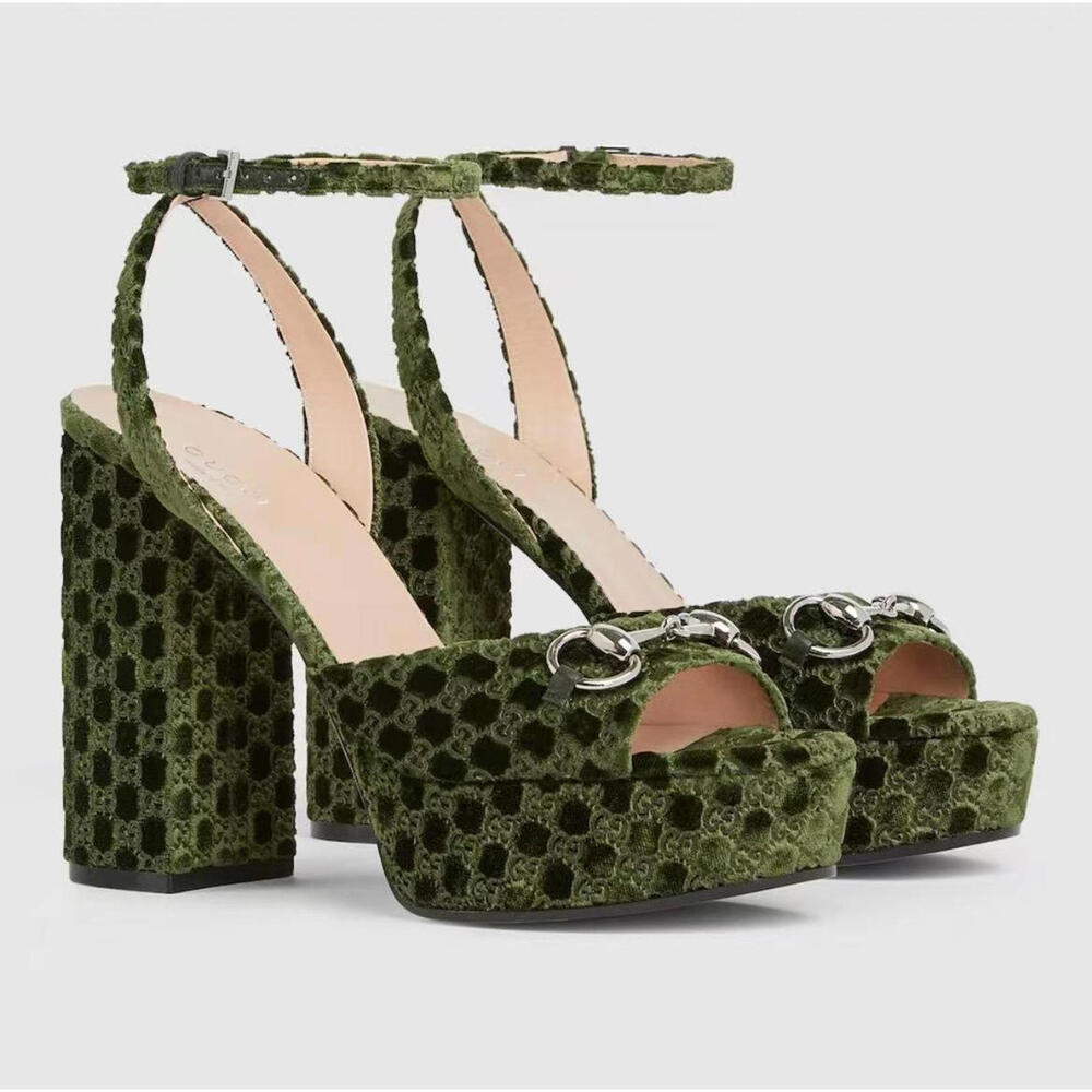 Gucci Horsebit GG Platform Sandals(PLEASE REQUEST YOUR SIZE FOR PURCHASING)